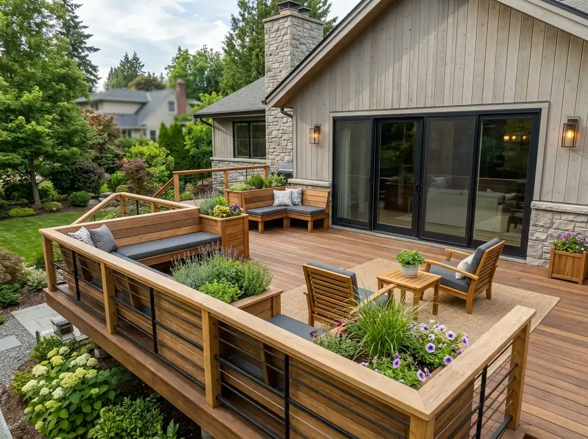 Außendesign-Idee für das Holzdeck