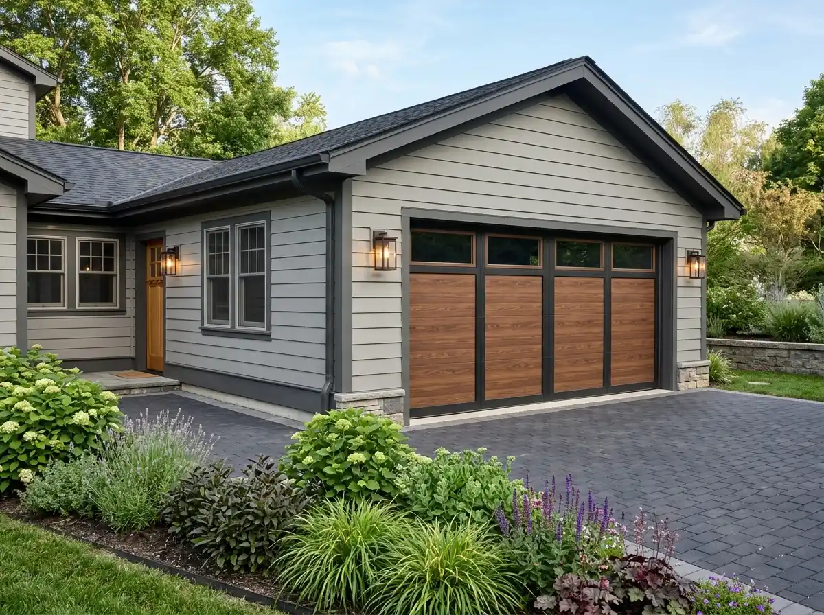 Außendesign-Idee für die Garagenfassade