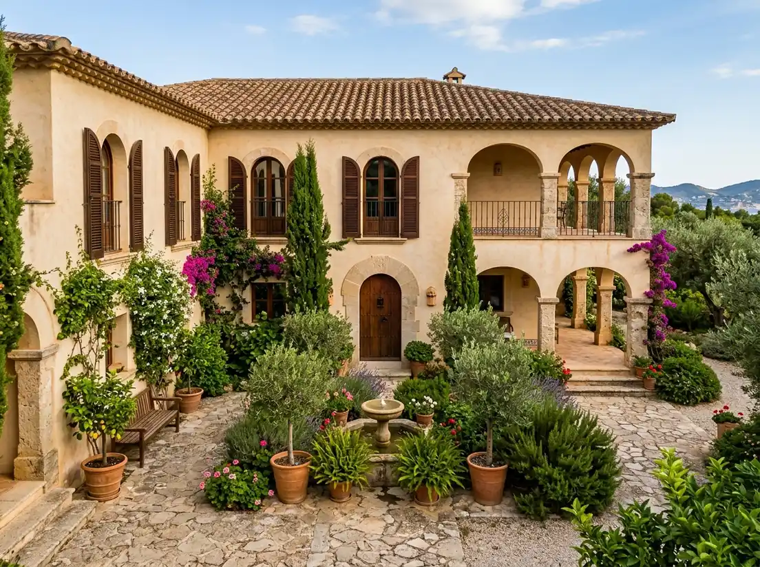 Mediterranes Haus-Außendesign