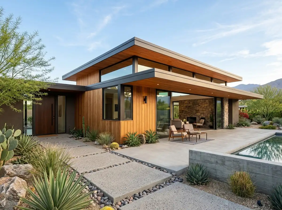 Mid-Century-Haus-Außendesign