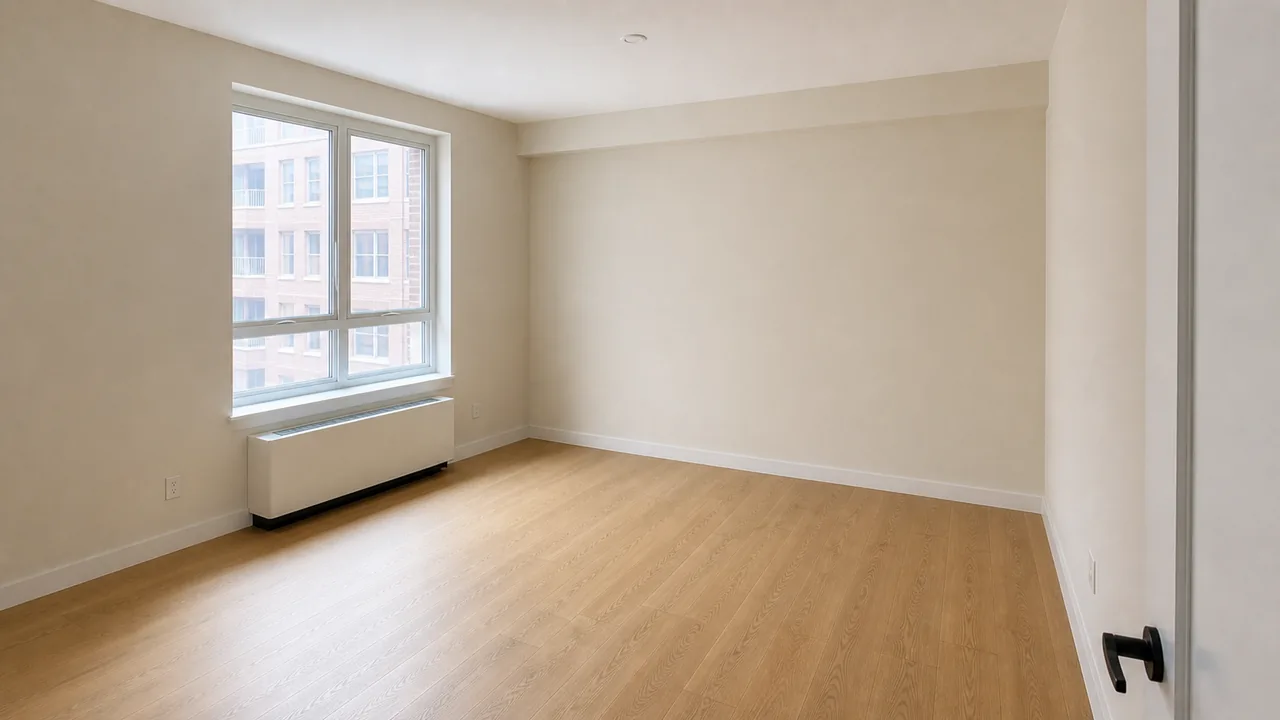 Photo réelle de pièce vide importée pour la décoration intérieure IA