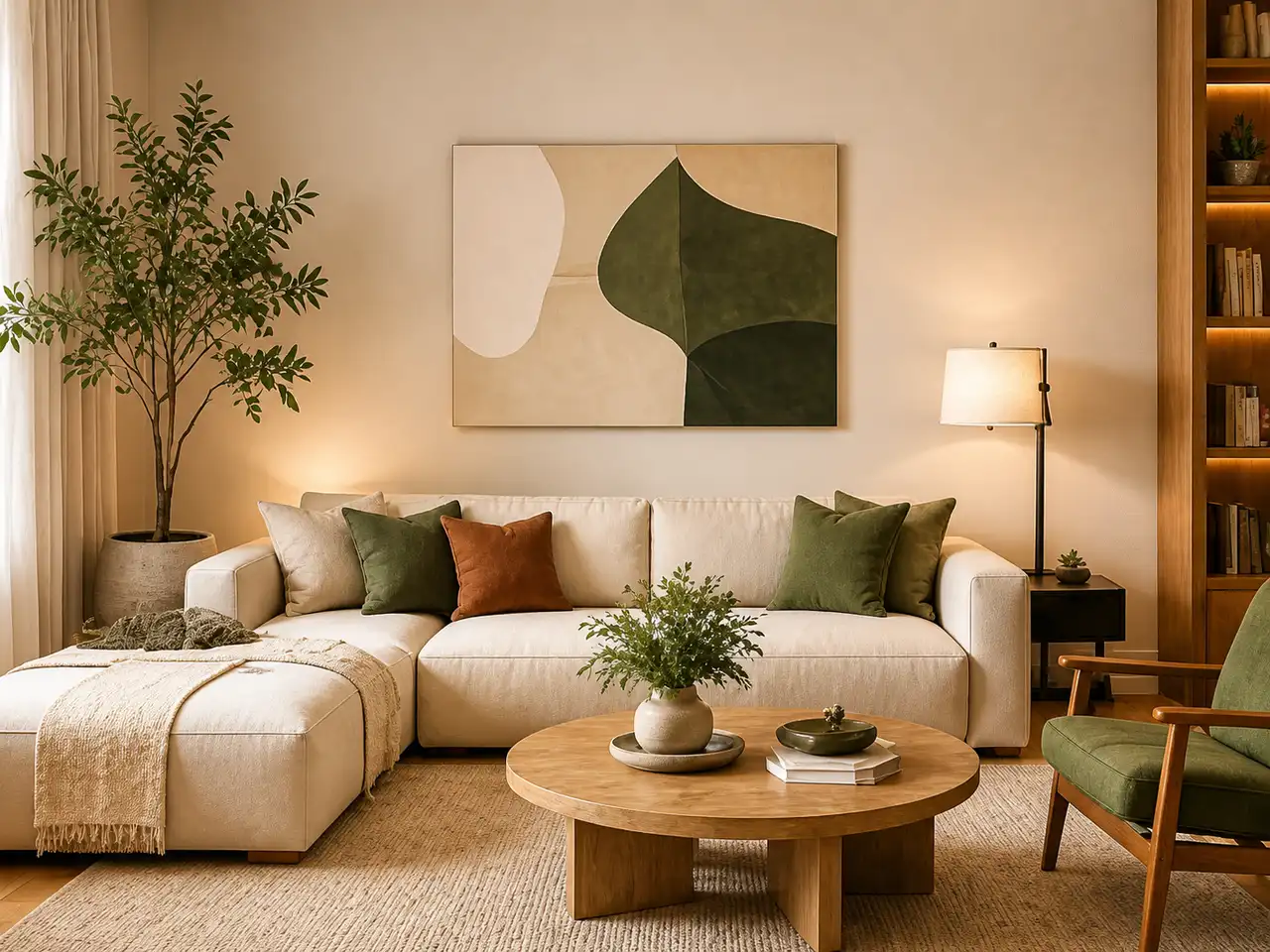 Salon moderne chaleureux
