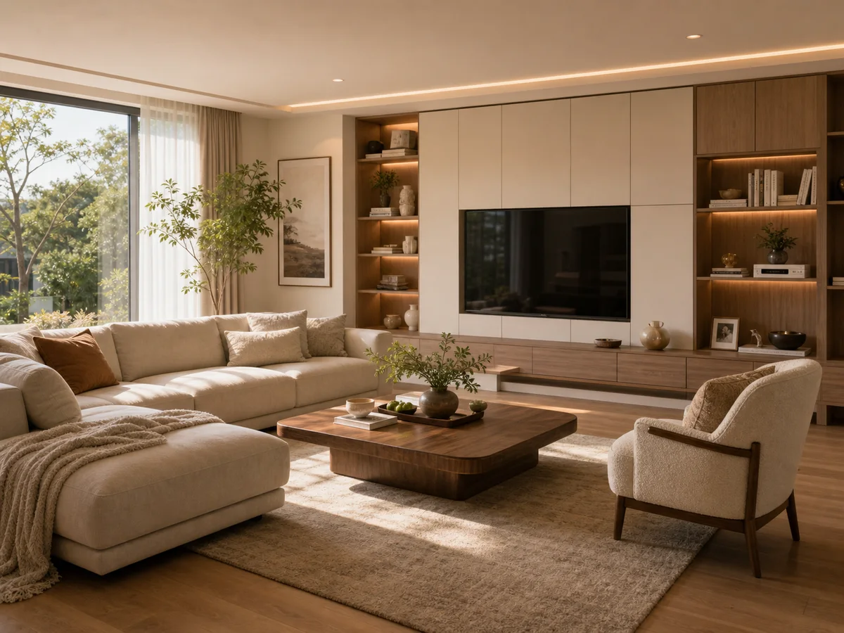 Salon moderne chaleureux